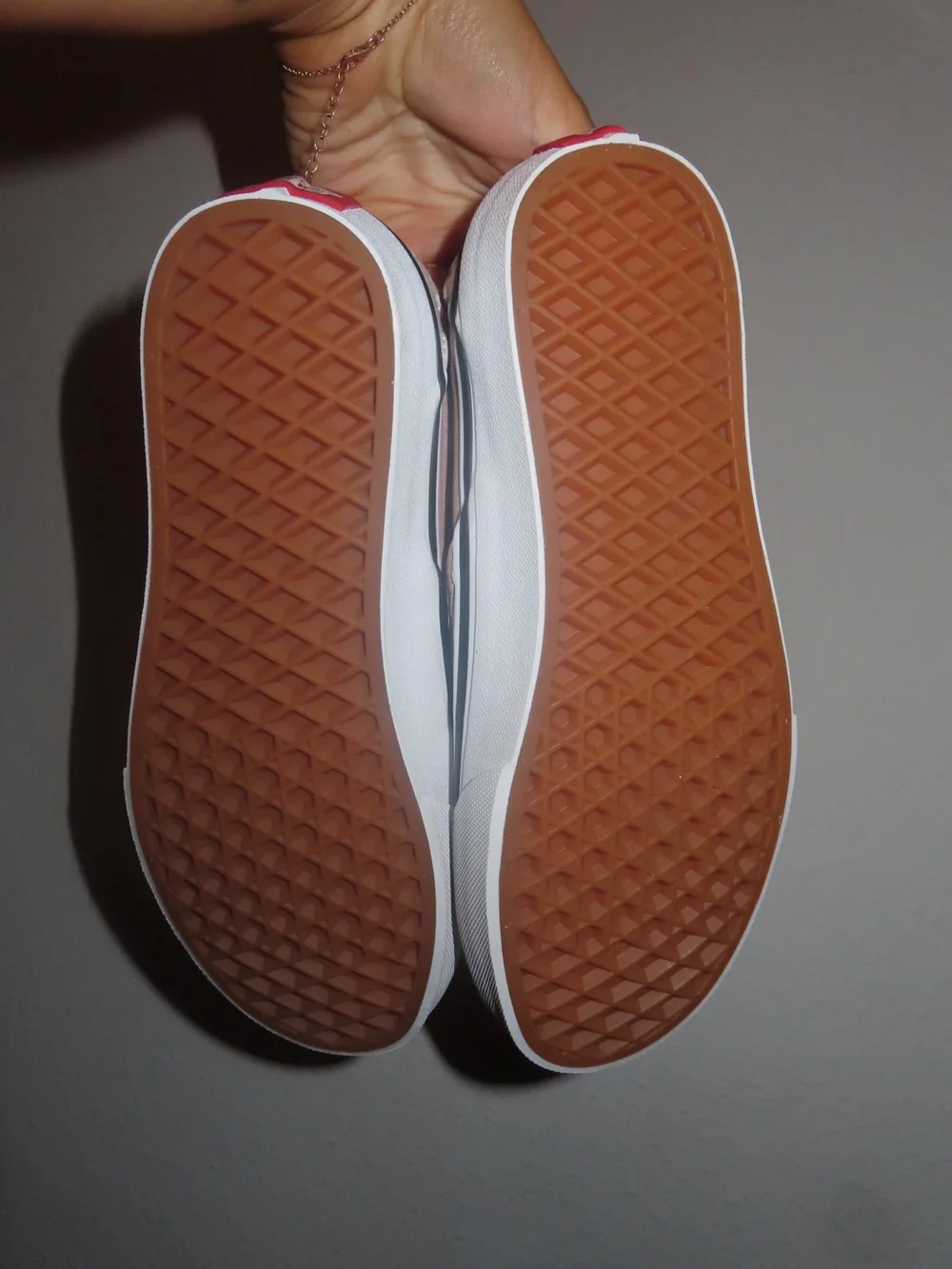 Vans Kids Slip-On Checkerboard Sneakers - Beige & White